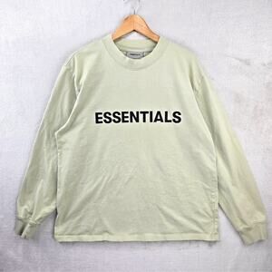 Fear Of God Essentials Long Sleeve Shirt Mens Medium Seafoam Green Streetwear